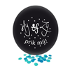 Hij of Zij, prik mij! confetti ballon (Ø61cm) - Blauw